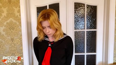 Pamāte bargi soda skolnieci par sliktu mācīšanos skolā - Spanked and Mouthfucked